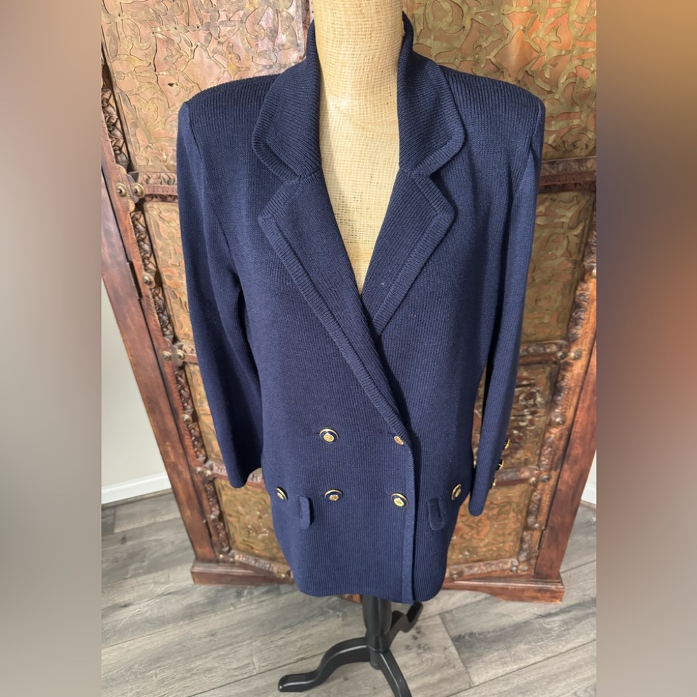 St John Navy Double-Breasted Women's‎ Jacket M